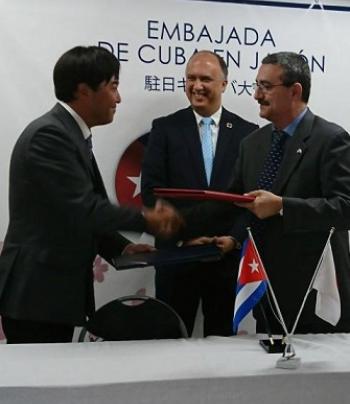 Acuerdo entre la empresa ENERGOIMPORT, de Cuba, y la corporación japonesa ATAKA, a la que pertenece Kyoei International.